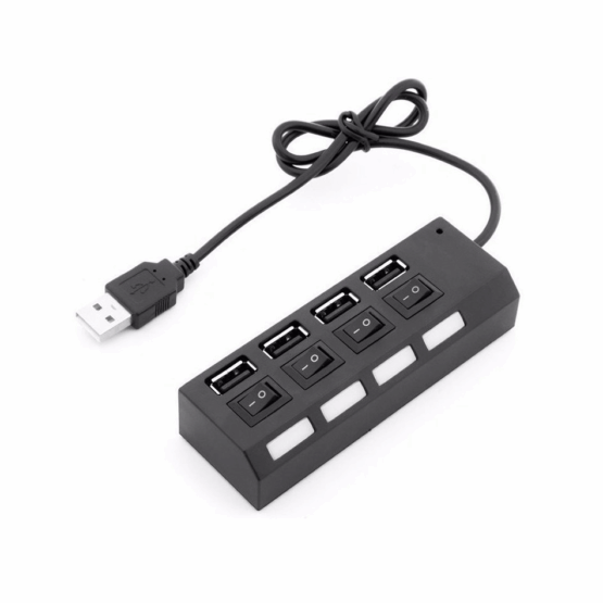 HUB USB 4 BOCAS CON TECLA